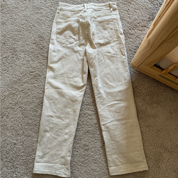 Easy Clothes Women's Cream Straight Leg Jeans - Picture 8 of 9